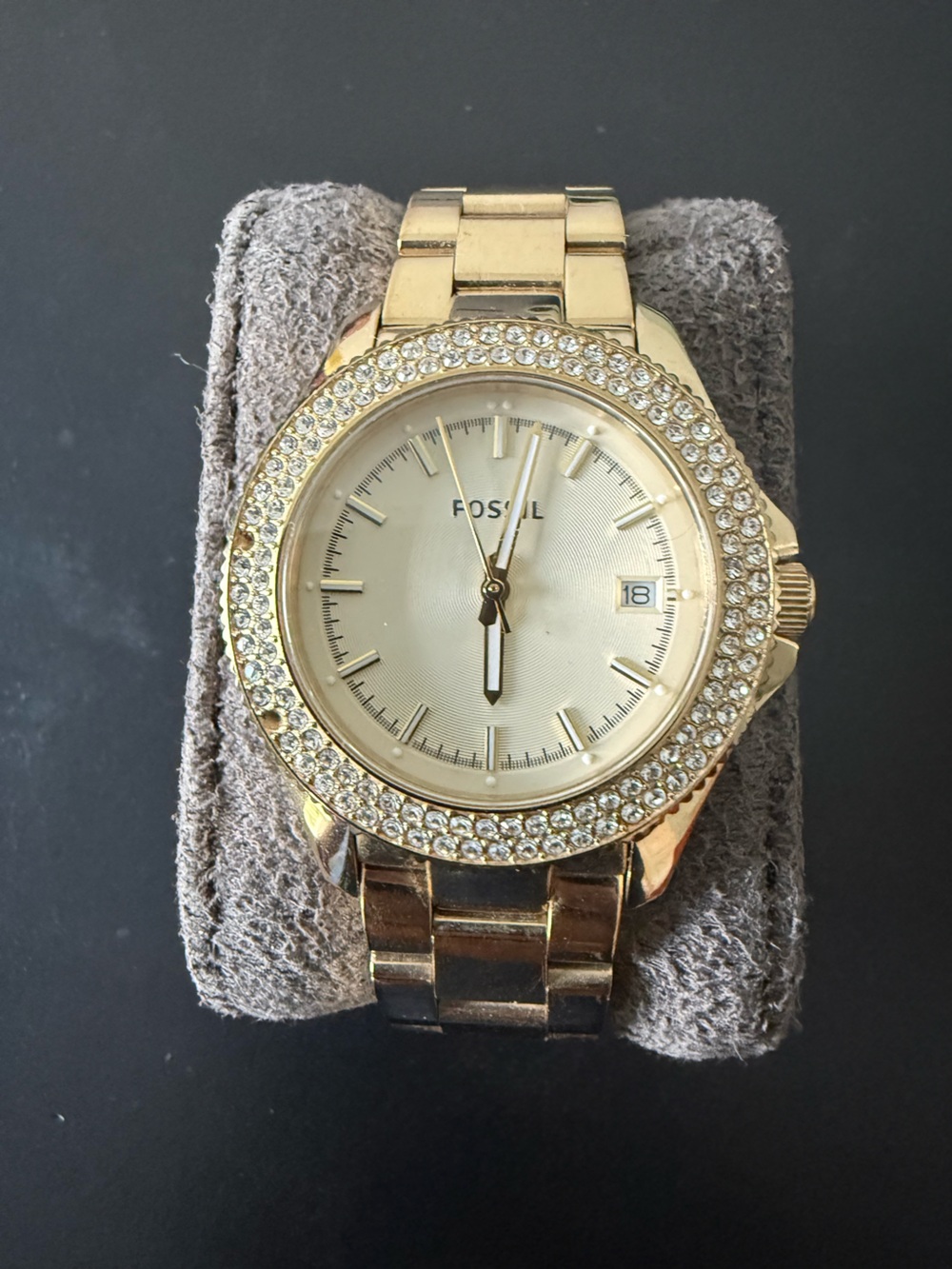 Fossil Gold Tone Metal Link Bracelet Band